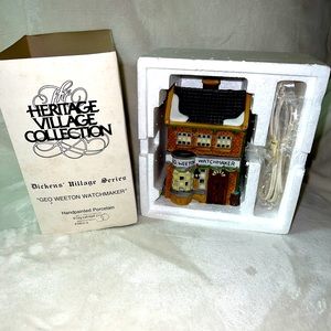 Department 56 Heritage Village 1988 Geo. Weeton Watchmaker Holiday Decor #5926-9